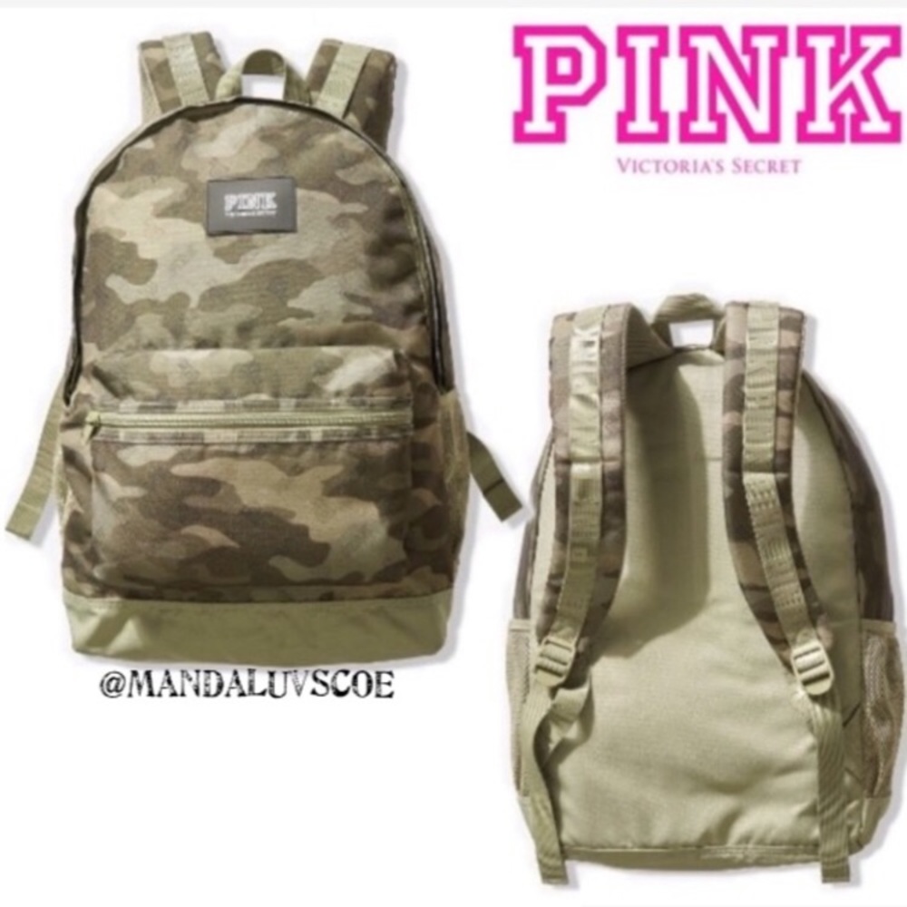 ❌SOLD❌💕VS PINK GREEN CAMO CAMPUS BACKPACK - Picture 2 of 8